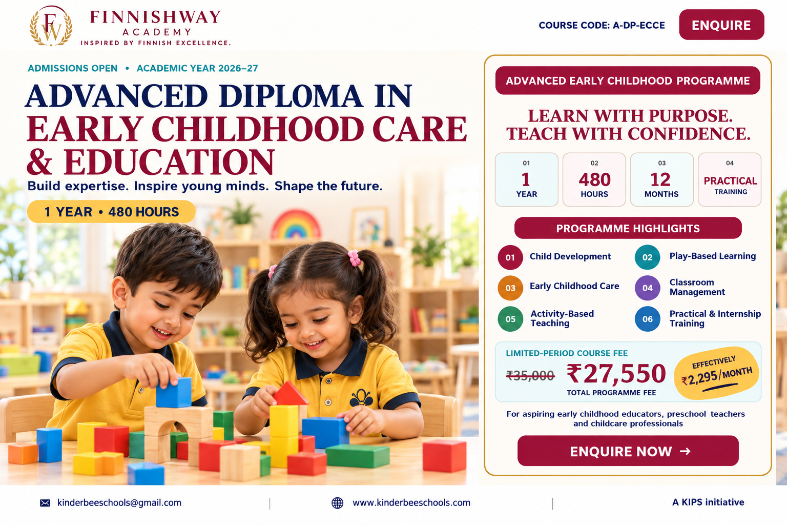 Kinderbee Early Childhood Education - Advanced Diploma in Early Childhood Care Education
