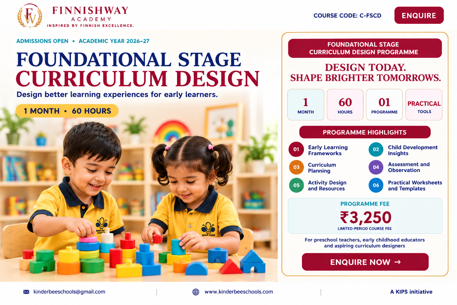Kinderbee Early Childhood Education - Foundational Stage Curriculum Design